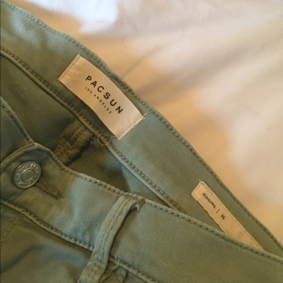 Pacsun Green Skinny Jeggings - Picture 4 of 4